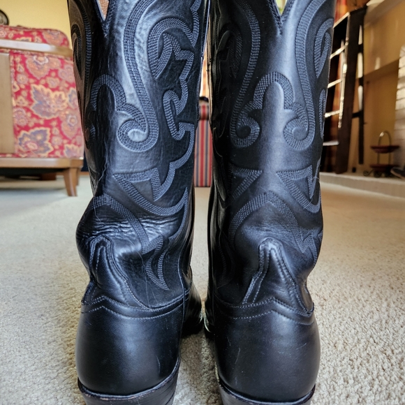 Handcrafted Lucchese Men's Black Western Boots Size8.5 - Picture 8 of 13